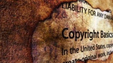 Telif Hakları grunge kavramı