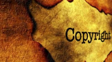 Telif Hakları grunge kavramı