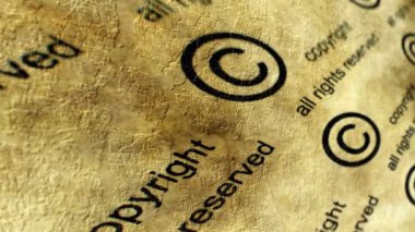 Telif Hakları grunge kavramı