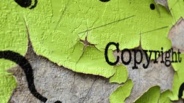 Telif Hakları grunge kavramı