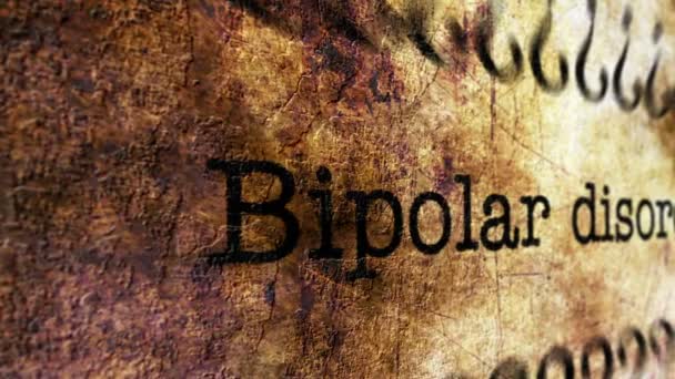 Trouble bipolaire concept de grunge — Video