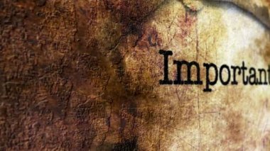 Grunge arkaplanındaki önemli metin