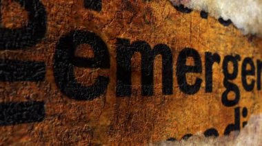 Acil durum grunge konsepti