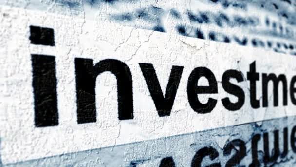 Begreppet investering — Stockvideo