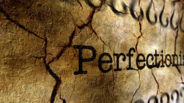 Perfectionism grunge concept — Videoclip de stoc