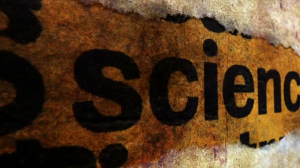 Vetenskaplig text om grunge bakgrund — Stockvideo