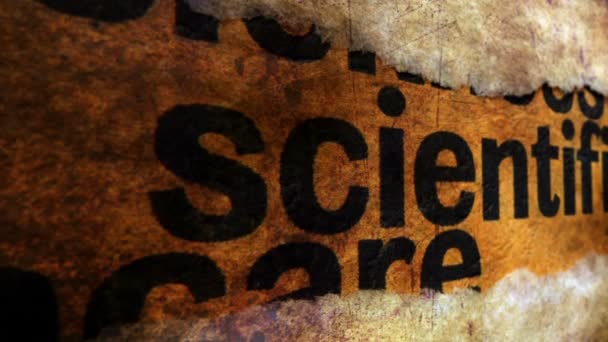 Vetenskaplig text om grunge bakgrund — Stockvideo