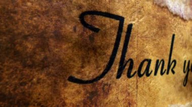 Grunge arkaplanındaki metne teşekkürler