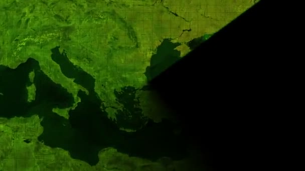 Увеличение масштаба камеры на радарной карте Стамбула (Элементы этого изображения предоставлены НАСА) Карта Земли на основе изображений любезно предоставлена НАСА http: / / www.nasa.gov. — стоковое видео