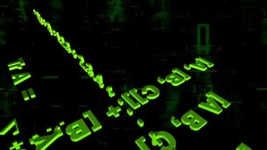 Matematik kelime bulutu siyah üzerine