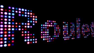 Rulet öncülüğündeki metin siyah üzerine