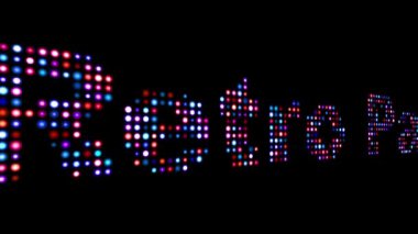 Retro parti renkli yazı üzerine siyah