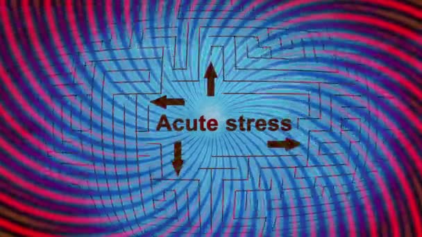 Koncepce akutního stresového bludiště a závratě — Stock video