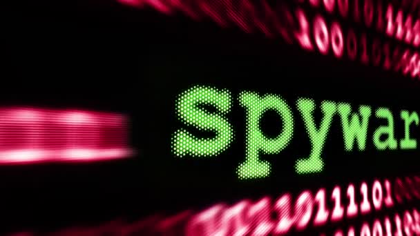 Web Spyware dolly tiro conceito — Vídeo de Stock