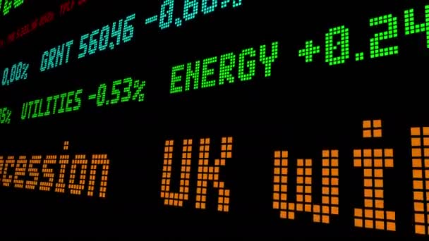 Reino Unido enfrentará uma recessão significativa — Vídeo de Stock
