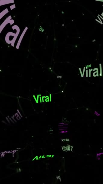 Viral Text Proti Abstraktnímu Pohybu Pozadí Odrážející Vodě Vertikální Video — Stock video
