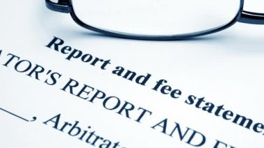 Report and fee statement dolly shot