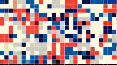 Çok Renkli Taşıma Pikselleriyle Canlı Soyut Geometrik Desen