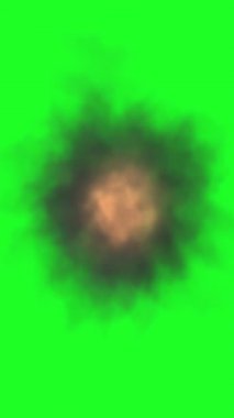 Blazing Fire Explosion on Green Screen vertical video