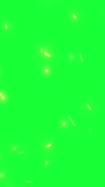 Colorful sparks on green screen  vertical video