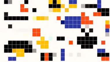 Çok Renkli Taşıma Pikselleriyle Canlı Soyut Geometrik Desen