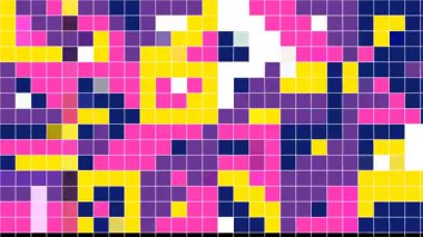 Çok Renkli Taşıma Pikselleriyle Canlı Soyut Geometrik Desen