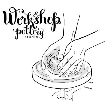 Potters eller mekanik direksiyonda, çanak çömlek studio poster