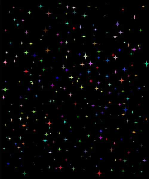 Voie Lactée Multicolore Ciel Dessus Nous Illustration Vectorielle Avec Étoiles — Image vectorielle