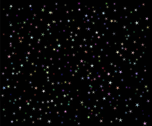 Voie Lactée Multicolore Ciel Dessus Nous Illustration Vectorielle Avec Étoiles — Image vectorielle