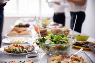 Partide kase taze sebze salatası Close-up