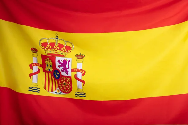 Primer Plano Una Bandera España Con Colores Oficiales —  Fotos de Stock