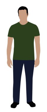 Beyaz arka plan üzerinde bir adam çizimi