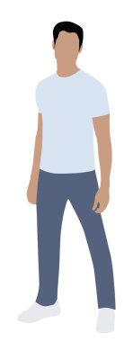 Beyaz arka plan üzerinde bir adam çizimi