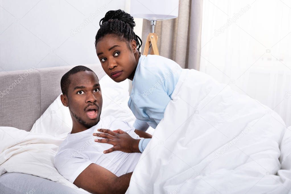 Young African Couple Caught While Making Love On Bed