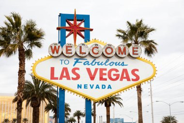 Las Vegas, Nevada Usa 'daki Muhteşem Las Vegas tabelasına hoş geldiniz.