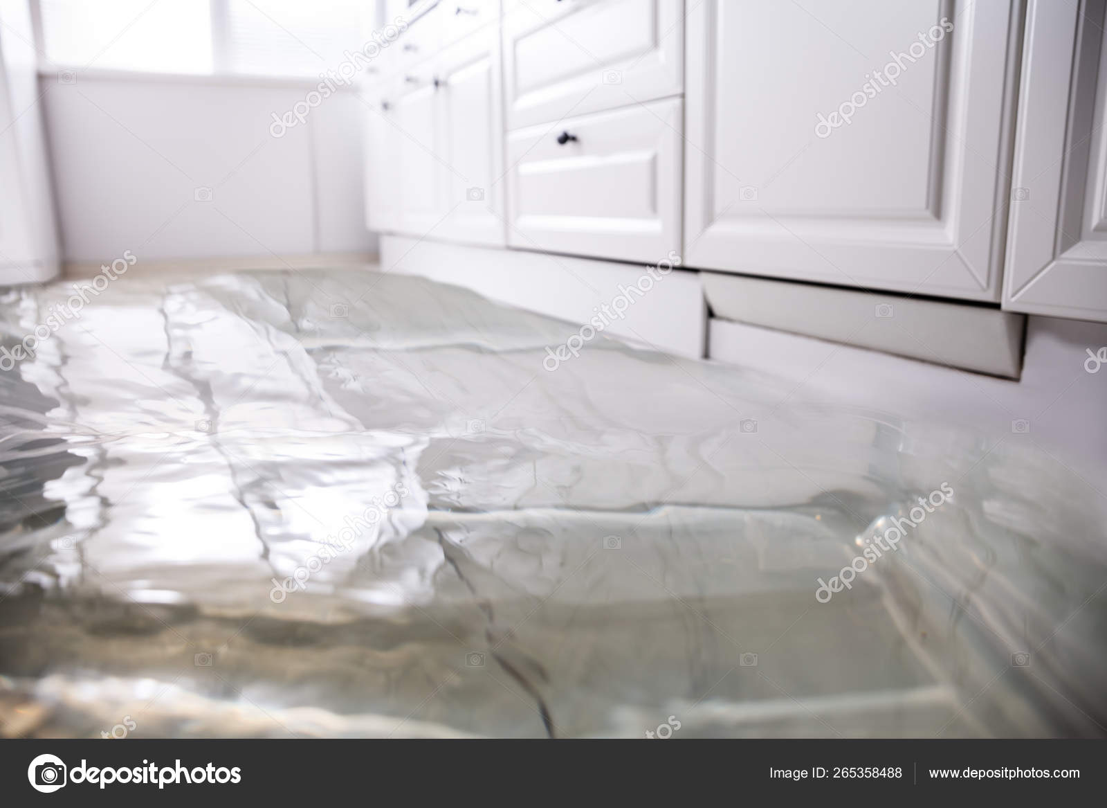 Close Flooded Floor Kitchen Water Leak Stock Photo by ©AndreyPopov ...