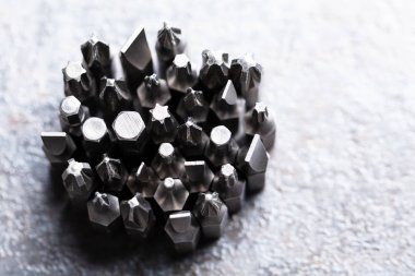 Çeşitli Değiştirilebilir TornaVida Nozul setinin yakın çekim