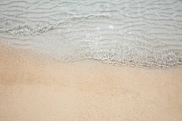 Overhead View Shiny Crystal Sea Water Sand Beach — Stock Photo, Image