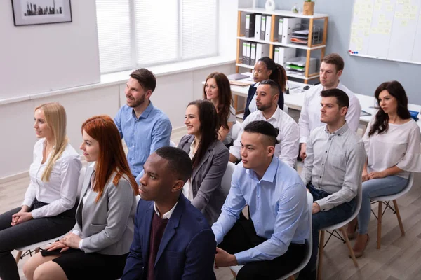 Diverse Group Successful Business People Sitting Chair Conference Room — Stock Photo, Image