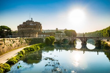 Castel Sant'Angelo Roma'da Gün Doğumunda, İtalya