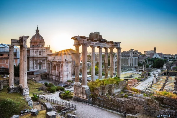 Fórum Romano Nascer Sol Roma Itália — Fotografia de Stock