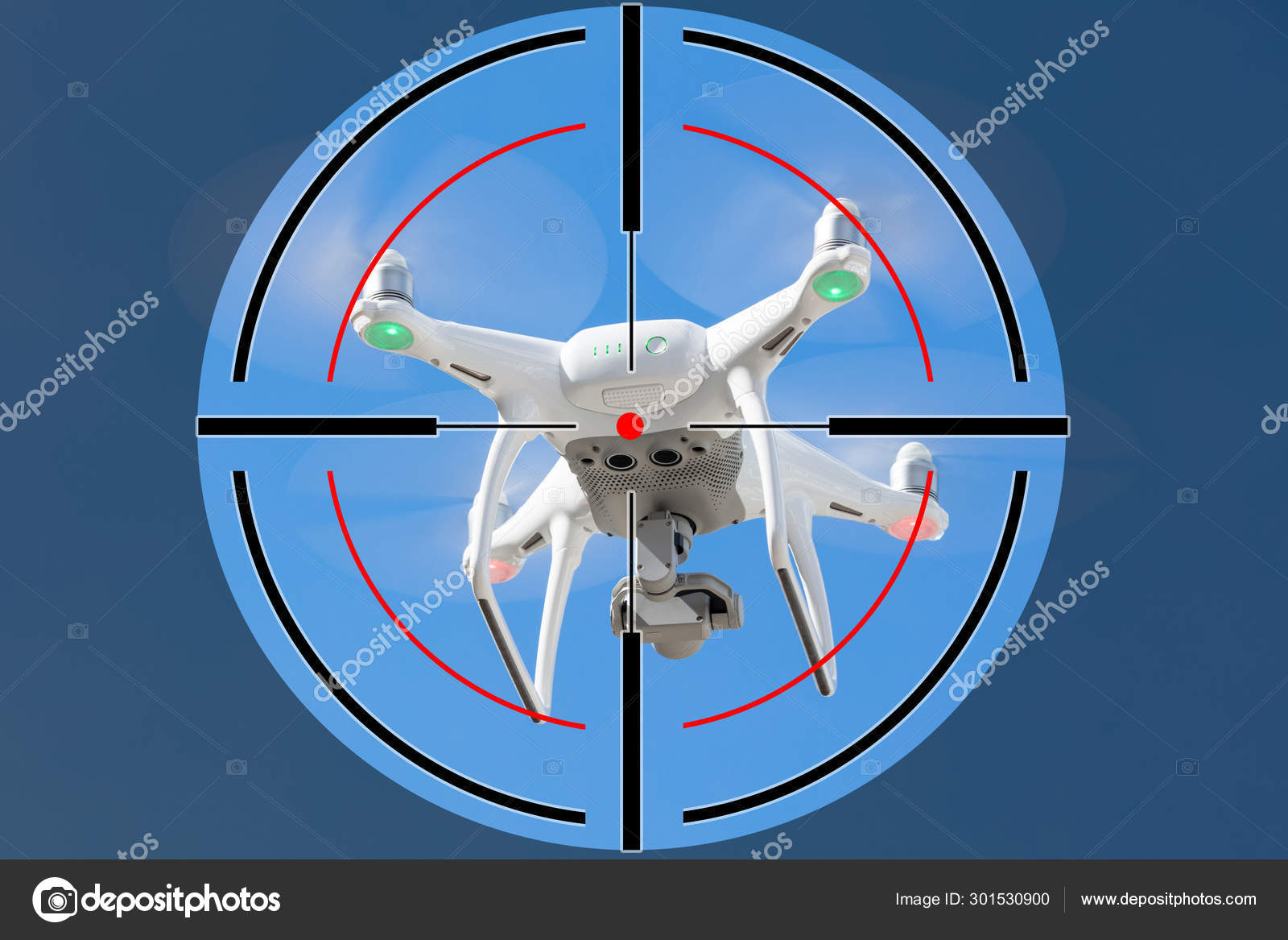 Herunterladen - Nahaufnahme von Schießstandsziel auf Drohne — Stockbild Nahaufnahme Von Schießstandsziel Auf Drohne — Stockfoto