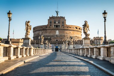 Castel Sant'Angelo Roma'da Gün Doğumunda, İtalya