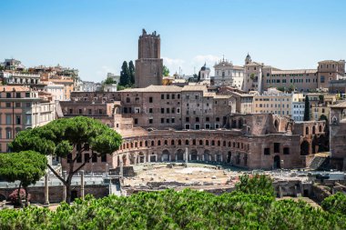 Roma Forumu Yüksek Açılı Görünümü, Roma, İtalya