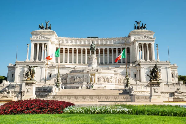 Památník Vittoria Emanuele Piazza Venezia Římě Itálie — Stock fotografie