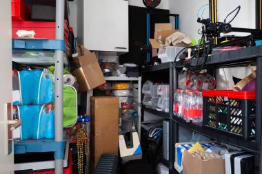 Cluttered Storage Room With Too Much Stuff clipart