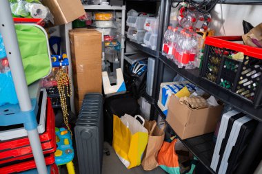 Cluttered Storage Room With Too Much Stuff clipart