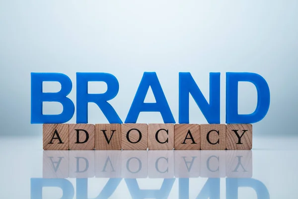 Advocacy Word Made Using Wooden Blocks Brand Advocacy Concept — Stock Photo, Image