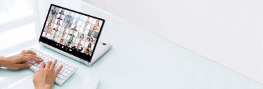 Çevrimiçi Video Konferansı Webinar Call. Video Konferansı Toplantısı