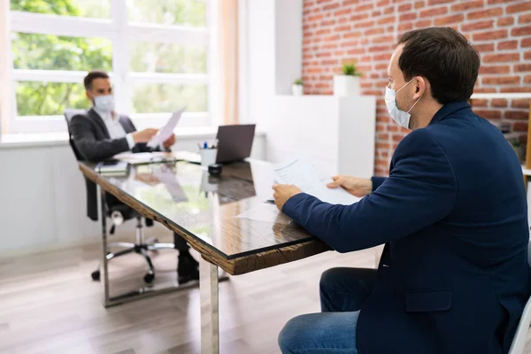 Job Interview Business Meeting Bij Law Office Het Dragen Van — Stockfoto